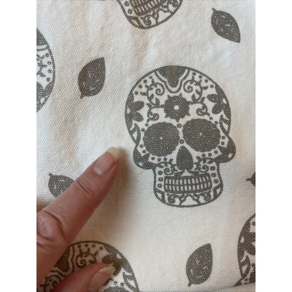 Spellbound Glittery Skulls Table Runner Halloween 14.5"x68" Party Fall Autumn - Picture 6 of 7